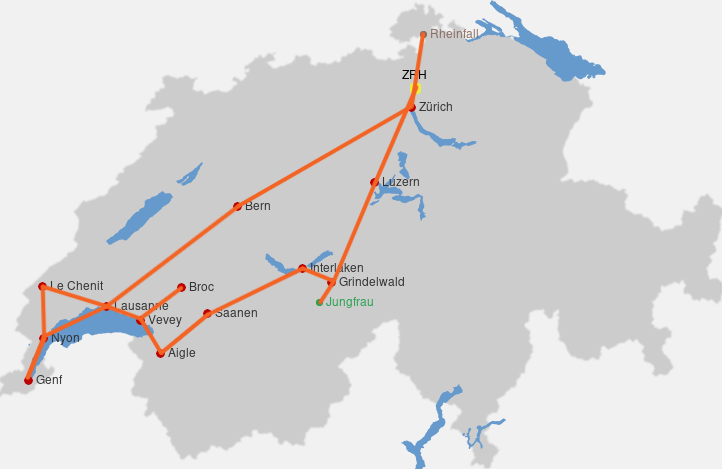 Luxury watch journey Reiseroute – 10 Tage Luxusreise GOLDEN