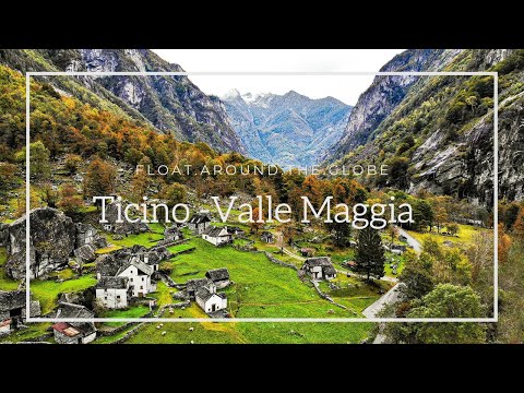 Ticino | Tessin - Valle Maggia | Switzerland | drone 4k | aerialview | Cascade Foroglio &amp; del Salto