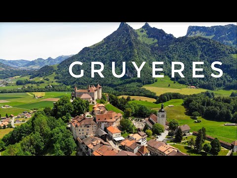 Gruyeres in Switzerland by drone