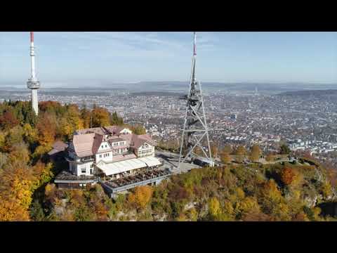 Atemberaubender Drohnenflug über das Hotel UTO KULM auf dem Uetliberg – Top of Zurich.