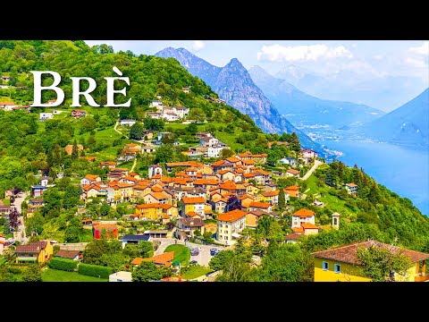 Brè is a small village on a mountain high above Lugano 🇨🇭 Switzerland 4K