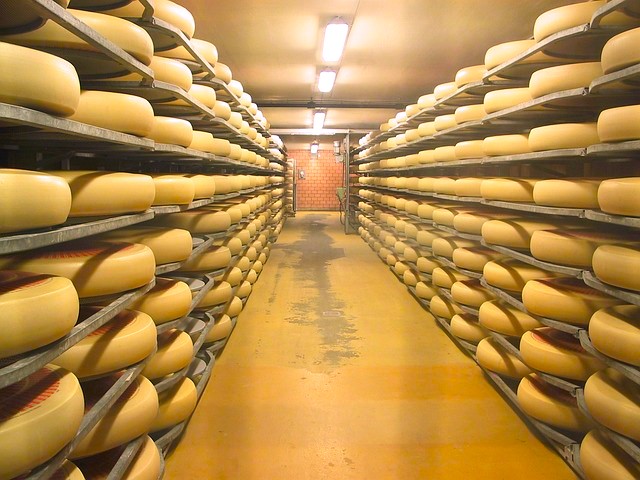 Emmental cheese storage