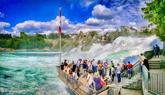 Aussicht Rheinfall vom Känzeli
