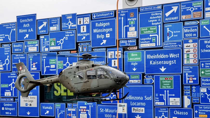 Helikopter im Verkehrshaus der Schweiz