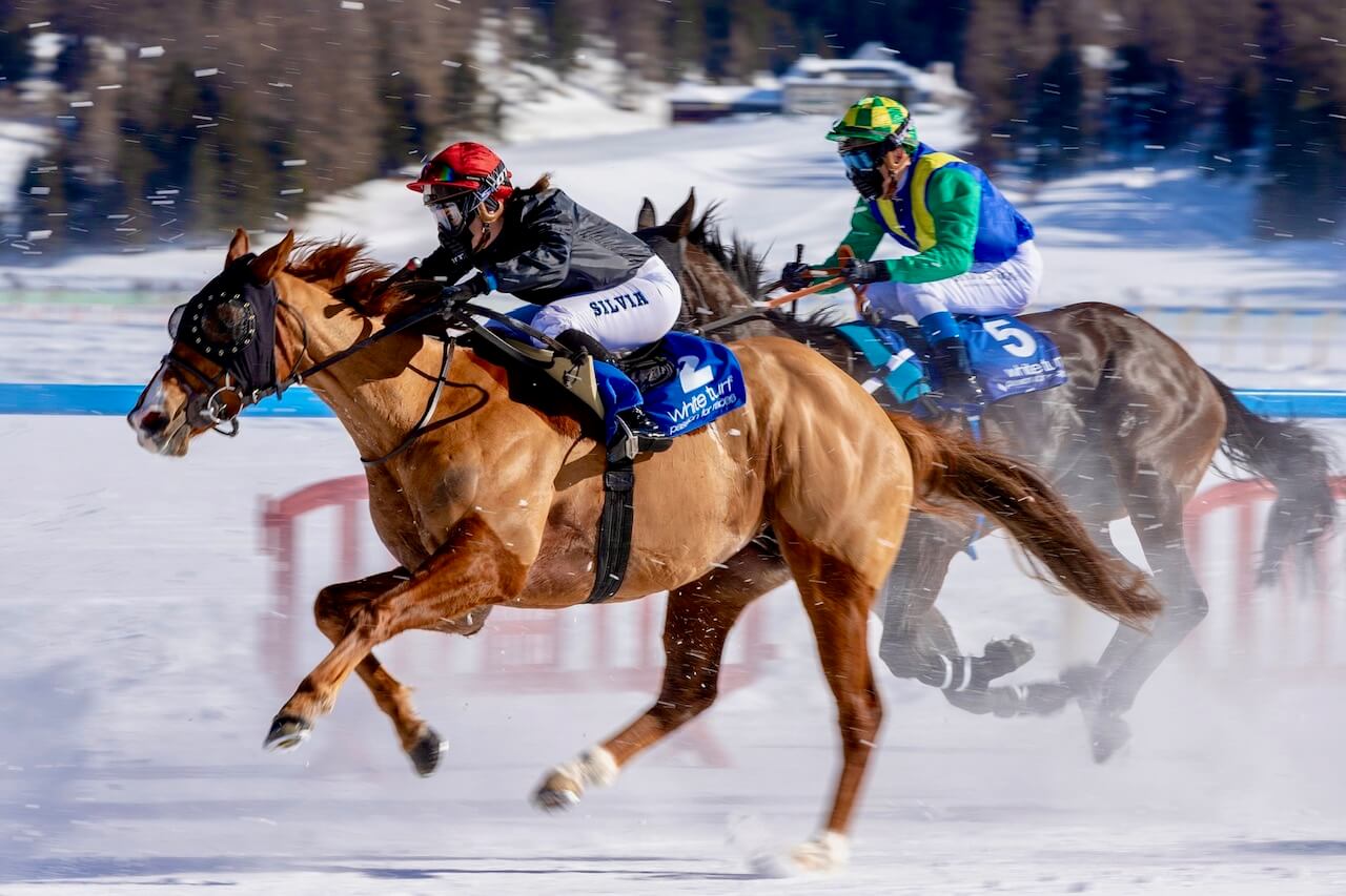 "White Turf" horse race on Lake St. Moritz