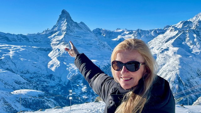 Brigitte Heller - View on Matterhorn